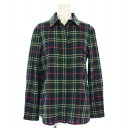 【中古】未使用品 マックス&コー MAX&CO. シャツ 長袖 チェック スタッズ IJ38 緑 71141921 /TK レディース 【ベクトル 古着】 250704|詳細画像
