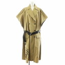 【中古】未使用品 アドーア ADORE 22SS コットンナイロンリーフエンブロイダリージレ ロング丈 ベルト付き 38 ベージュ 531-2150203 /AN42 レディース 【ベクトル 古着】 250630
