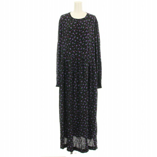 【中古】シンゾーン Shinzone 23AW PURPLE FLOWER DRESS 23AMSOP01 花柄 ワンピース ロング 長袖 36 黒 パープル /☆G レディース 【ベクトル 古着】 250625 【中古】シンゾーン Shinzone 23AW PURPLE FLOWER DRESS 23AMSOP01 花柄 ワンピース ロング 長袖 36 黒 パープル /☆G レディース 【ベクトル 古着】 250625