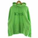【中古】クリークアングラーズデバイス Creek Angler's Device × ミンナノ MIN-NANO Canadian Hoodie パーカー プルオーバー ロゴ 2XL ライトグリーン /AN21 メンズ 【ベクトル 古着】 250701