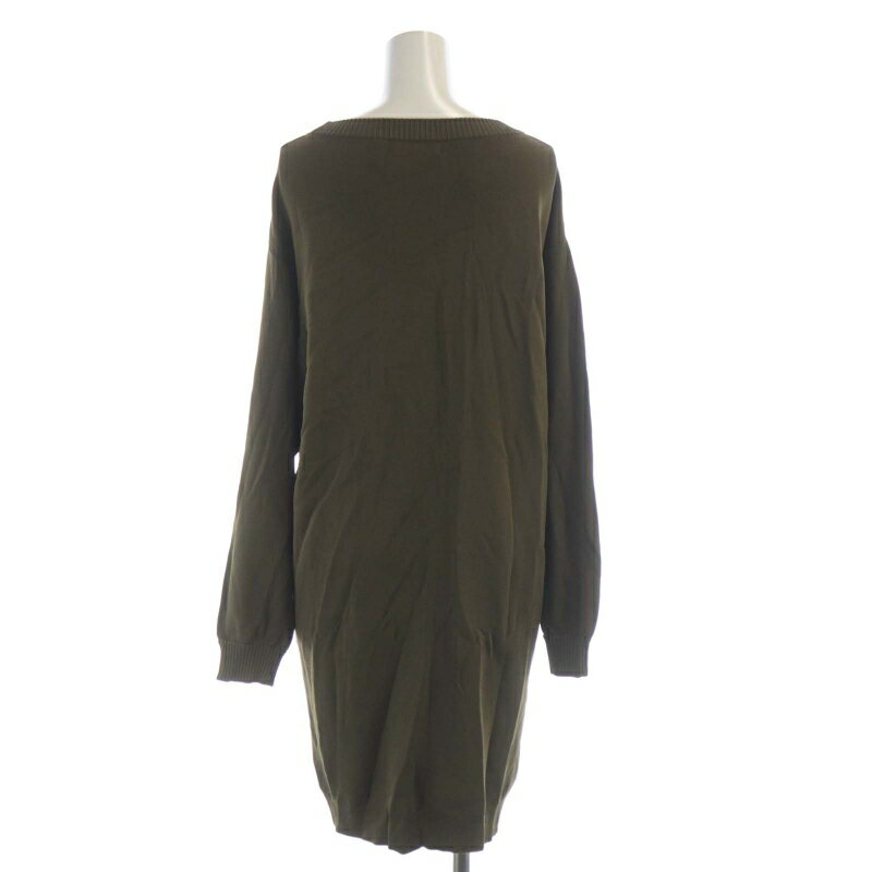 【中古】セオリー Theory LUSTRATE CRESTORA ワンピース ミニ ニット セーター 長袖 S カーキ 01-7105781-690-902 /RO レディース 【ベクトル 古着】 250704