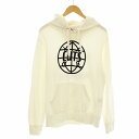 【中古】ヒステリックグラマー HYSTERIC GLAMOUR 18AW CUTS TM パーカー プルオーバー 長袖 スウェット地 ロゴプリント M 白 ホワイト 02183CF13 /KU メンズ 【ベクトル 古着】 250701