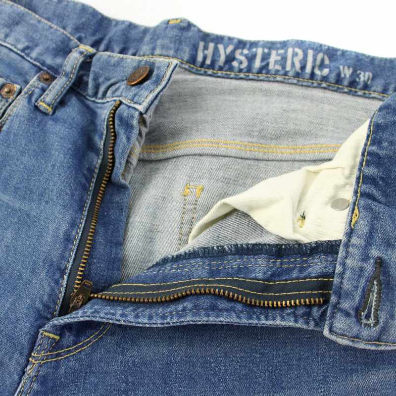 【中古】ヒステリックグラマー HYSTERIC GLAMOUR 17SS デニム パンツ ジーンズ スタッズ W30 青 02172AP12 /TK メンズ 【ベクトル 古着】 250627