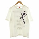 【中古】ケンゾー KENZO 23AW RUE VIVIENNE OVERSIZED T-SHIRT Tシャツ カットソー 半袖 ロゴ 刺繍 M 白 ホワイト /AN30 メンズ 【ベクトル 古着】 250701