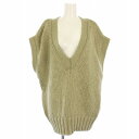 【中古】トゥデイフル TODAYFUL 23SS Cotton Lowgauge Vest ベスト ジレ ニット F グリーン 12310506 /TK レディ...