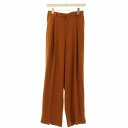 【中古】トゥデイフル TODAYFUL ジョーゼットラフトラウザーズ タック ワイドパンツ ストレート 38 オレンジブラウン 12110726 /OR レディース 【ベクトル 古着】 250709