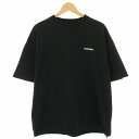 【中古】ブロークンベース BROKEN BASE オーバーサイズ裾ドローコードTシャツ カットソー 半袖 M 黒 ブラック BB1193 /HN メンズ 【ベクトル 古着】 250708
