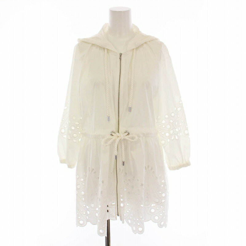 【中古】グレースクラス GRACE Class 21SS カットワークフードブルゾン ジップアップパーカー 36 白 0221101106 /YM レディース 【ベクトル 古着】 250710