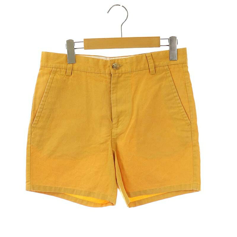 【中古】アーペーセー A.P.C. ショートパンツ ジッパーフライ リネン混 XS オレンジイエロー /DO メンズ 【ベクトル 古着】 250812