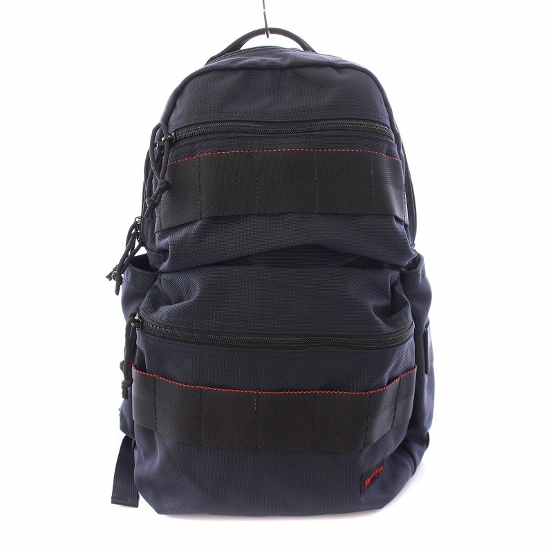 【中古】ブリーフィング BRIEFING ATTACK PACK アタックパック リュックサック バックパック ナイロン ロゴ F 紺 ネイビー 黒 ブラック BRF136219 /BB メンズ 【ベクトル 古着】 250716