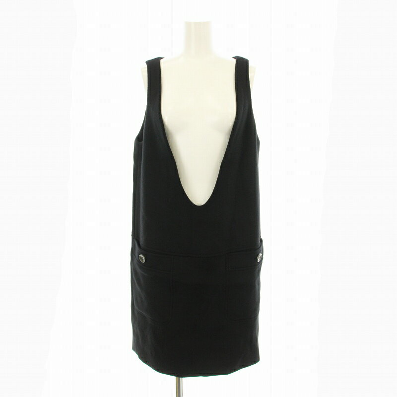 【中古】アドーア ADORE ジャンパースカート ジャスカ ワンピース ひざ丈 ウール 36 黒 ブラック 531-240095 /KU レディース 【ベクトル 古着】 250722