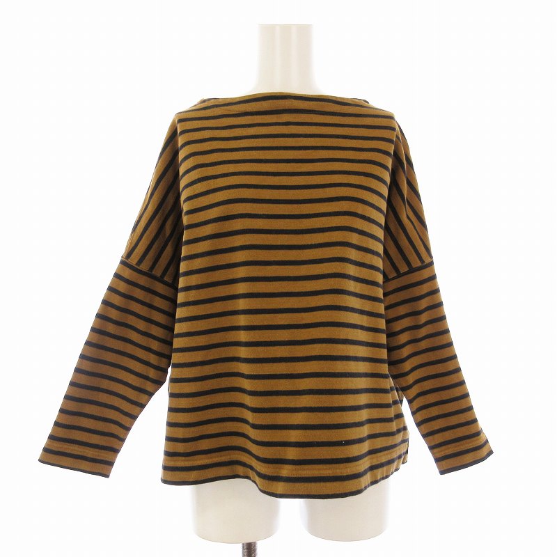 【中古】トラディショナルウェザーウェア Traditional Weatherwear カットソー Tシャツ 長袖 ボーダー S 茶 ブラウン L192HJPO013KS /EE レディース 【ベクトル 古着】 250717