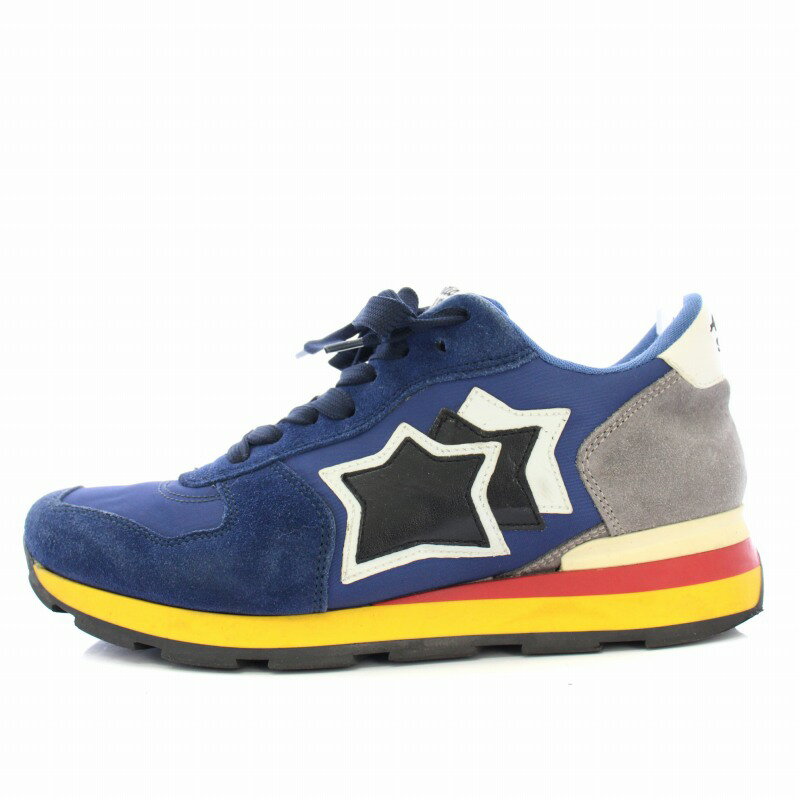【中古】アトランティックスターズ Atlantic Stars Antares スニーカー シューズ スエード 40 青 /TK ●D メンズ 【ベクトル 古着】 250724