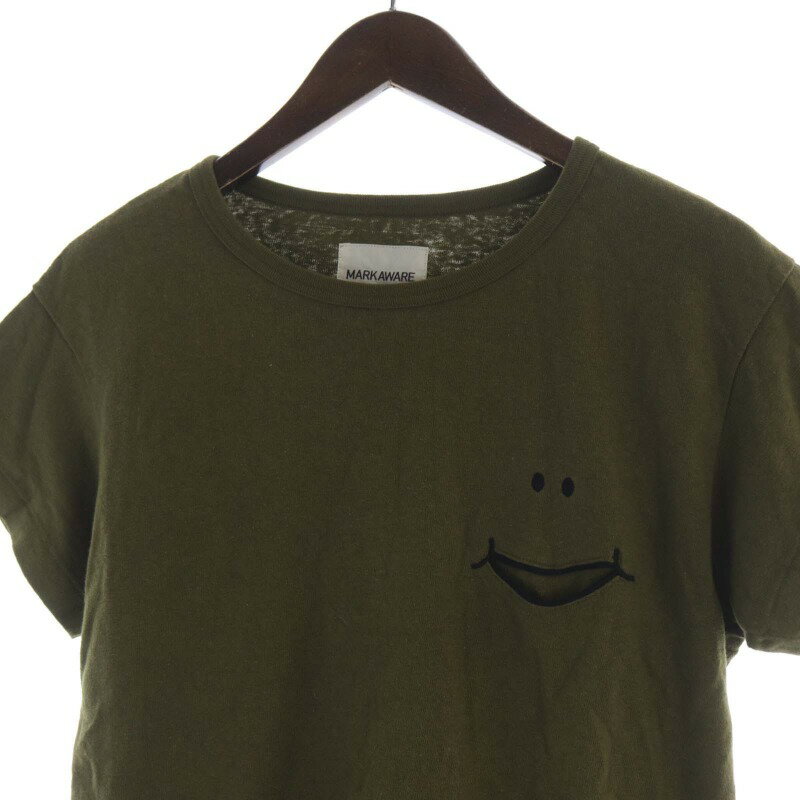 【中古】マーカウェア MARKA WARE Tシャツ カットソー クルーネック 半袖 2 カーキ ASTD-30CS01B /RO メンズ 【ベクトル 古着】 250722