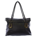 【中古】アナスイ ANNA SUI トートバッグ ハンドバッグ レザー ブラック /KH 【ベクトル 古着】 250730