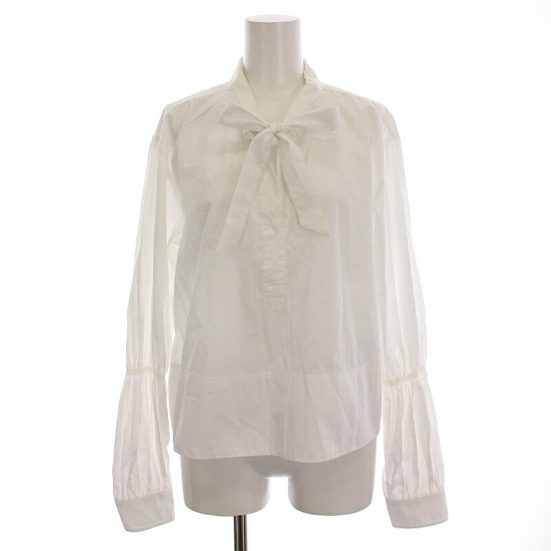 【中古】マレーラ MARELLA シャツ ブラウス スリットネック 長袖 38 白 24131110442 /YM レディース 【ベクトル 古着】 250801(4)