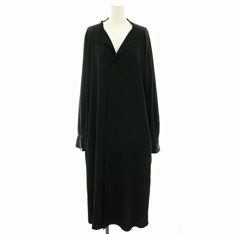 美品 ワイズ ロングワンピース Y's 長袖 ブラック L・XL相当 081-102507220337_1.jpg
