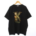 【中古】未使用品 キスニューヨークシティ KITH NYC 25SS tulip k tee チューリップKTシャツ 半袖 クルーネック 花柄 プリント ストレッチ XXL 黒 ブラック タグ付き /BB メンズ 【ベクトル 古着】 250825