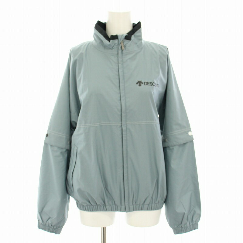 【中古】デサント DESCENTE ゴルフ GOLF ゴルフウェア レインウェア セットアップ 上下 レインジャケット アウター イージーパンツ S 水色 ライトブルー XIG7000CP /YT レディース 【ベクトル 古着】 250804