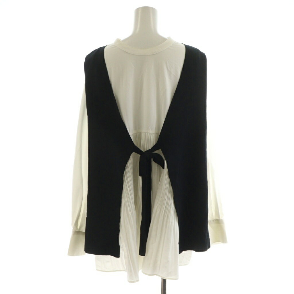 【中古】エレンディーク ELENDEEK 22SS 2点セット シャツ ブラウス 長袖 ニットベスト F 黒 ブラック 白 ホワイト 512212610601 /AN48 レディース 【ベクトル 古着】 250812