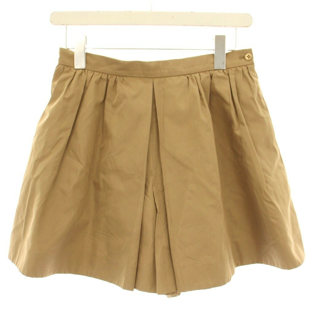 【中古】ドゥロワー Drawer キュロット ショートパンツ ハーフパンツ 絹 シルク タック 36 ベージュ 6519-299-0189 /HN レディース 【ベクトル 古着】 250818