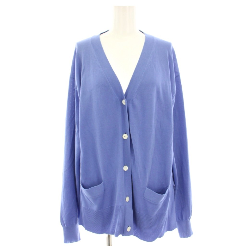 【中古】スローブ イエナ SLOBE IENA 23SS アイスコットンVネックカーディガン ニット 長袖 青 ブルー 23080912212110 /HN レディース 【ベクトル 古着】 250820