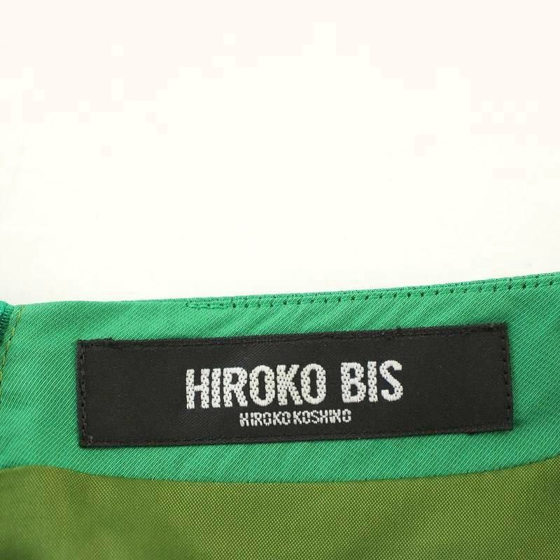【中古】ヒロコビス HIROKO BIS ワンピース RBEGO-75360 半袖 ひざ丈 半袖 9 緑 グリーン /☆G レディース 【ベクトル 古着】 250819