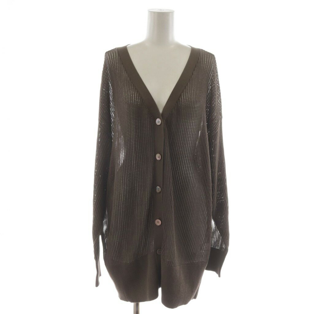 【中古】ガリャルダガランテ GALLARDAGALANTE 21AW 2WAYメッシュニット カーディガン 長袖 F 茶 GGZ1021505A0003 /RR レディース 【ベクトル 古着】 250901