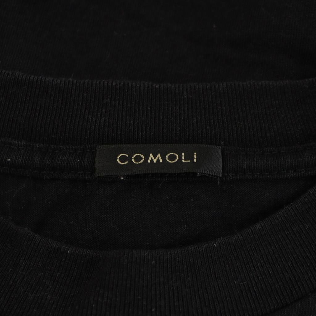【中古】コモリ COMOLI 24SS コットンジャージ 半袖Tシャツ カットソー コットン 5 黒 ブラック Z01-05010 /AN24 メンズ 【ベクトル 古着】 250822