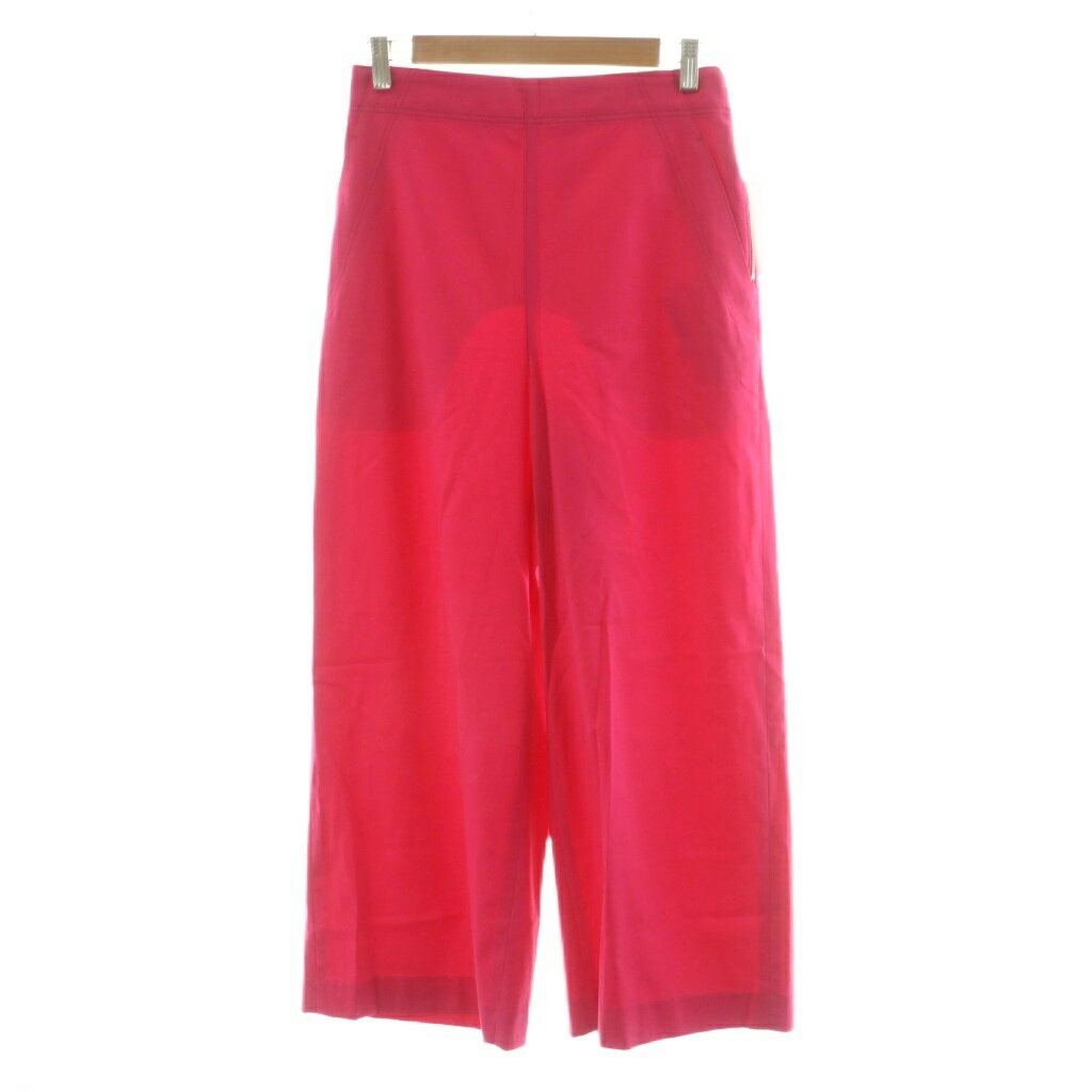 【中古】未使用品 マカフィー MACPHEE トゥモローランド タグ付き コットンレーヨンストレッチ セミワイドクロップドパンツ 36 ピンク 12043204202 /NQ レディース 【ベクトル 古着】 250826