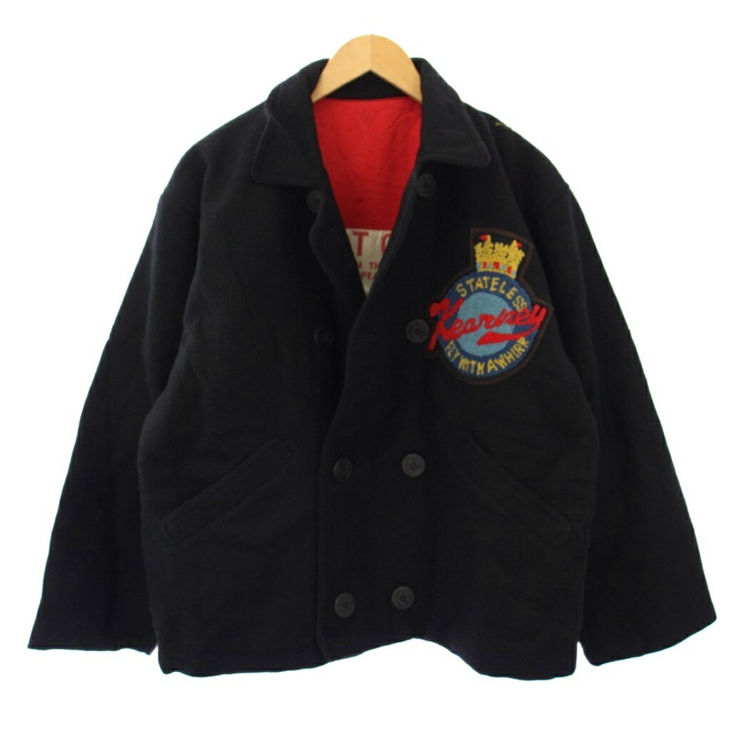 【中古】カーニーハウス KEARNEY HOUSE ピーコート Pコート 中綿 アウター L 黒 55-7103 /TK メンズ 【ベクトル 古着】 250828