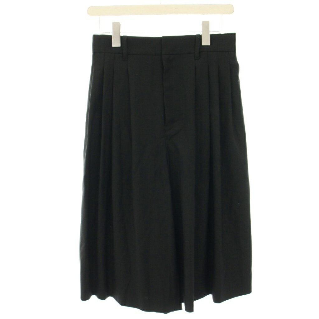 Wool - 【中古】アドーア ADORE 24SS クリアツイルパンツ ガウチョパンツ カプリ ウール混 イージー タック 38 黒 ブラック 531-4230609 /HN レディース 【ベクトル 古着】 250825