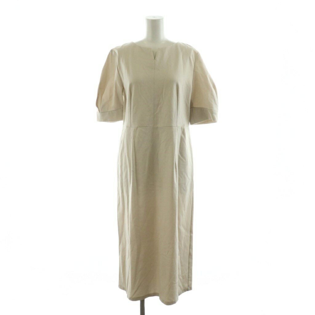 【中古】アンタイトル UNTITLED ワンピース ロング 半袖 2 ライトベージュ BC153-56427JJ /NQ レディース 【ベクトル 古着】 250905