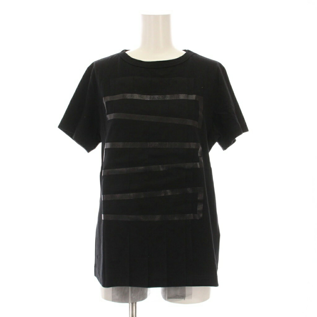 ヨウジヤマモト　黒のTシャツ　モード　黒のトップス　半袖カットソー　美品 ヨウジヤマモト 黒のTシャツ モード 黒のトップス 半袖