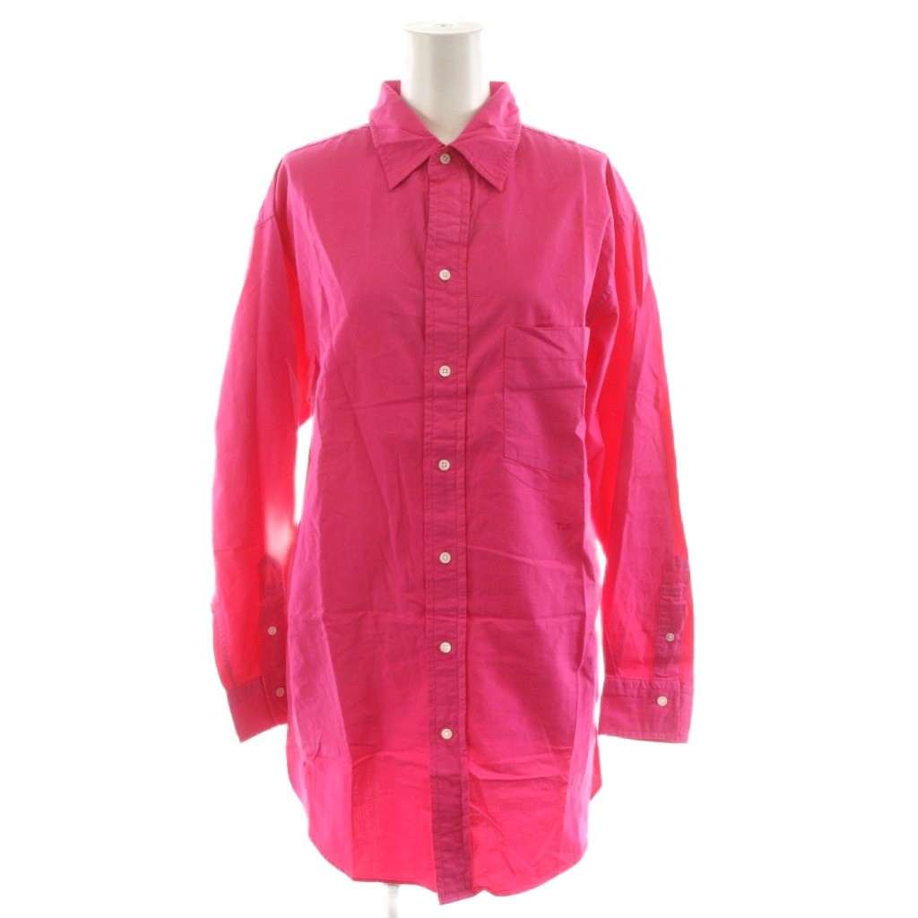 中古】シンゾーン Shinzone ワイドポロシャツ 半袖 コットン FO グレー