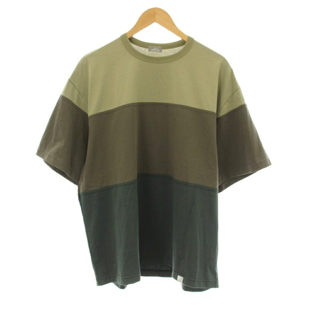 【中古】カラー kolor BEACON 23SS Multi Color tee Tシャツ カットソー 半袖 クルーネック ボーダー柄..