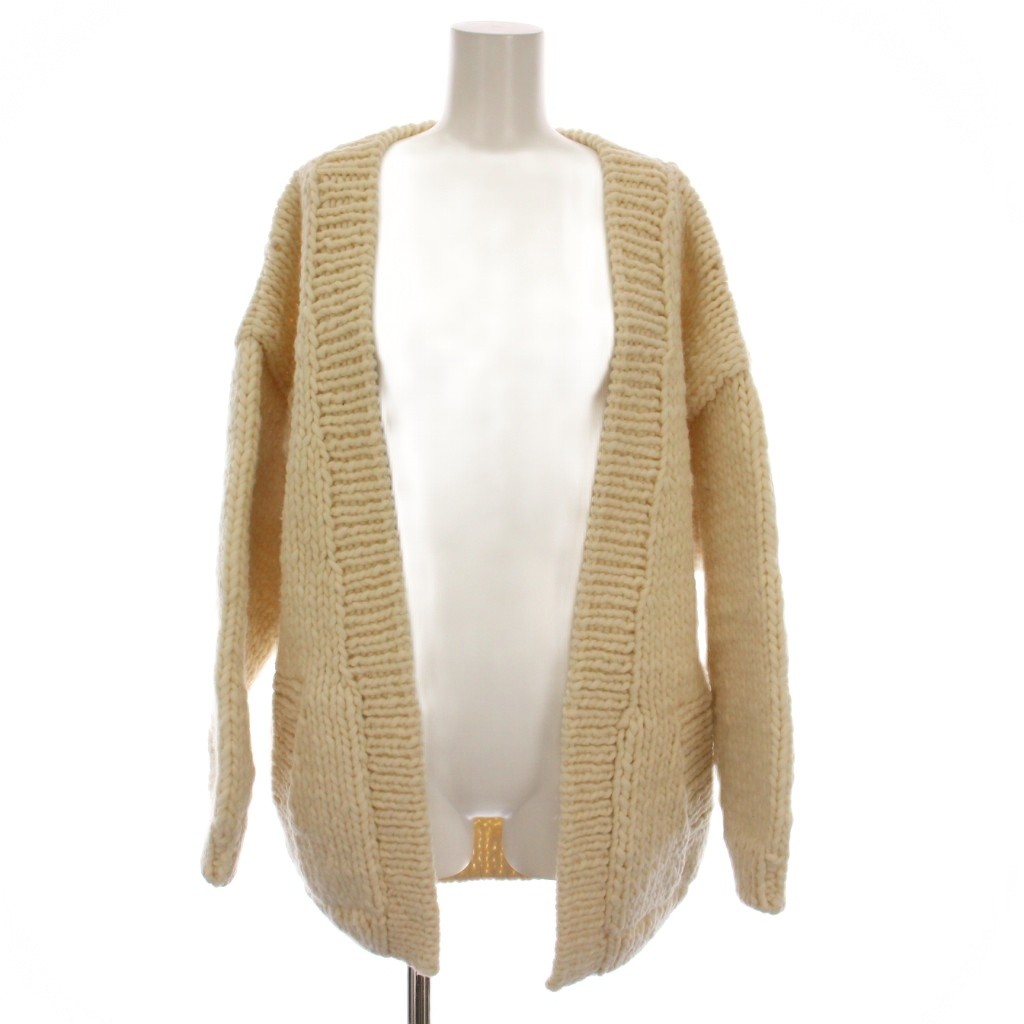 【中古】トゥデイフル TODAYFUL Hand Knit Cardigan ハンドニット カーディガン 長袖 38 白 11720505 /YM レディース 【ベクトル 古着】 250908