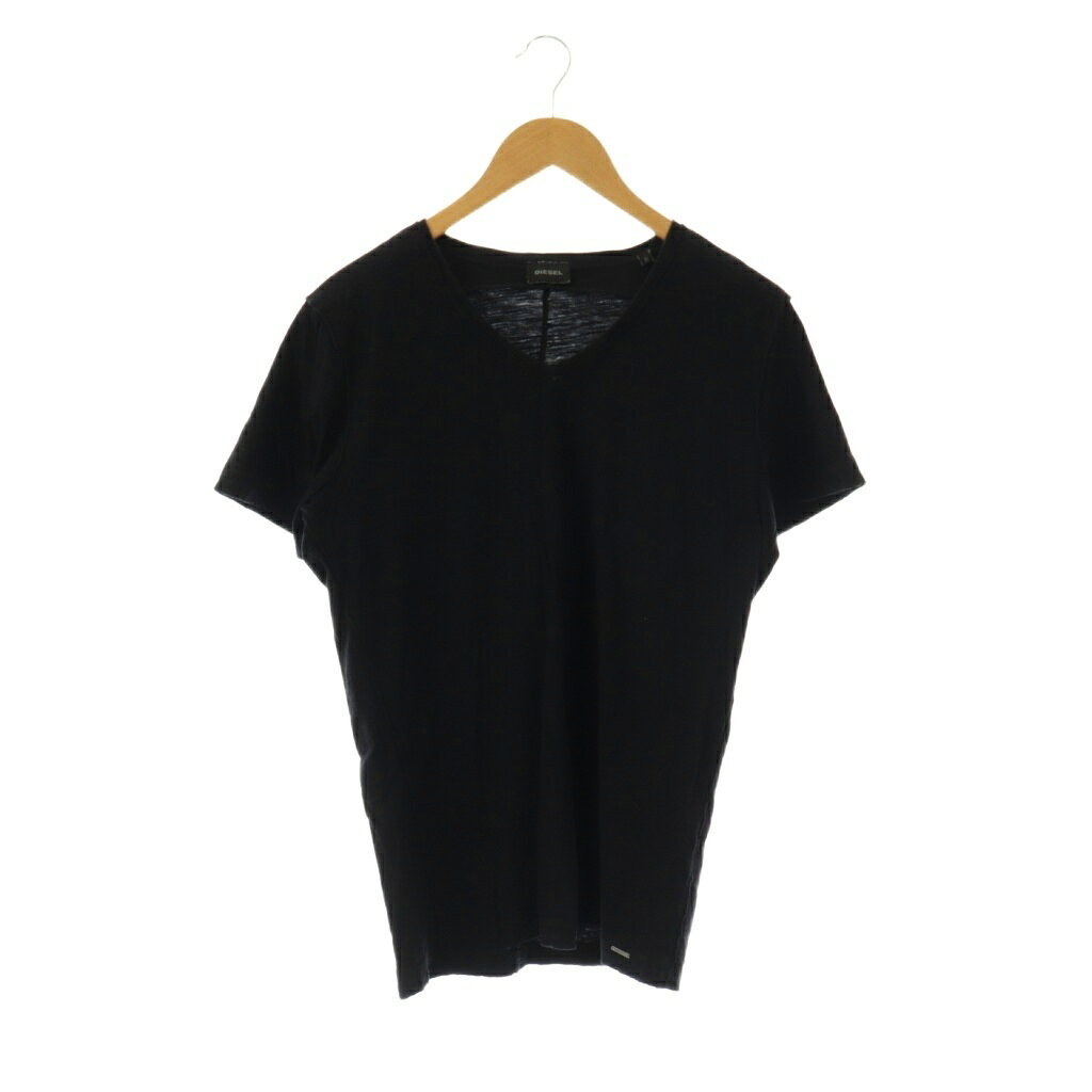【中古】ディーゼル DIESEL Tシャツ カットソー Vネック 半袖 S 黒 /DF メンズ 【ベクトル 古着】 251001