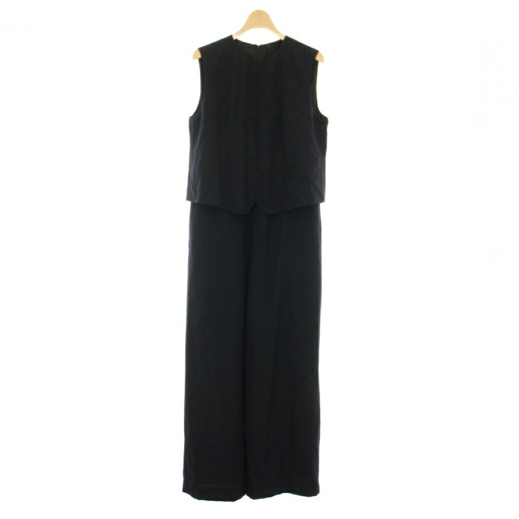 【中古】ドメル DOMELLE ウール素材ジャンプスーツ オールインワン ノースリーブ 2 黒 ブラック A3133FA 016 /YT レディース 【ベクトル 古着】 250918