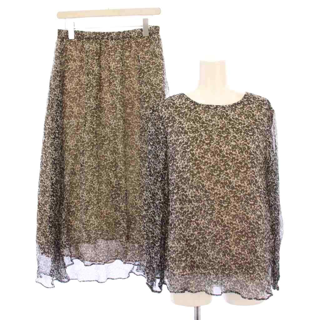 【中古】セオリーリュクス theory luxe FLORAL CREPON WINDIES BORA F セットアップ シャツ ブラウス ..