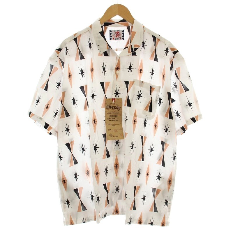 【中古】未使用品 サノバチーズ SON OF THE CHEESE ICE CREAM shirt SC2110-SH13 半袖 シャツ XL 白 ホ..