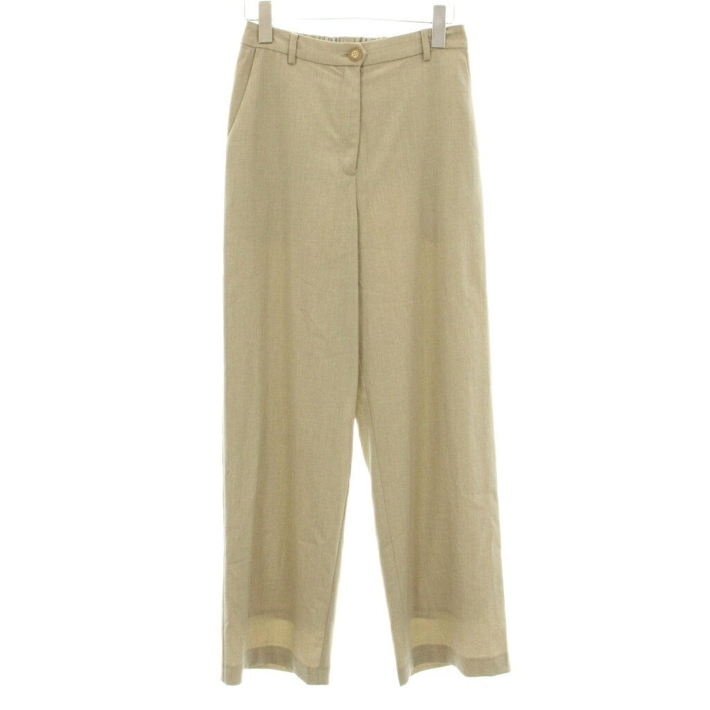 【中古】トゥデイフル TODAYFUL 24SS Easy Chambray Trousers イージーシャンブレートラウザーズ パンツ ストレート ジップフライ 36 ベージュ 12410718 /KU レディース 【ベクトル 古着】 250925