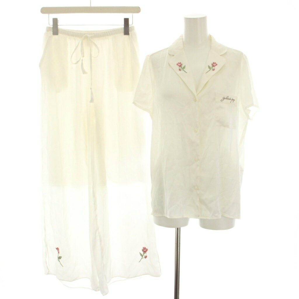 【中古】ジェラートピケ gelato pique セットアップ 上下 ルームウェア 部屋着 ナイトウェア ローズサ..