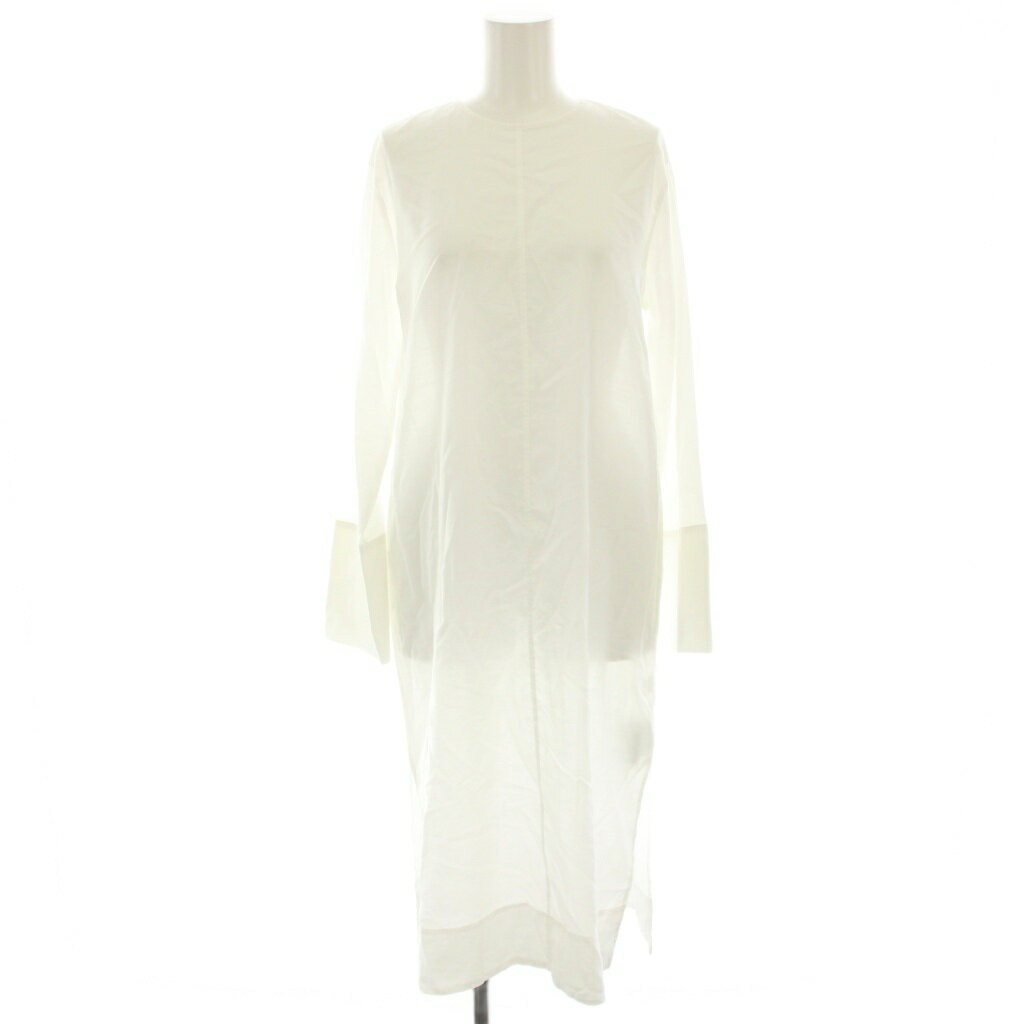 【中古】ミラオーウェン Mila Owen 22AW ワンピース ミモレ ロング 長袖 シアー F 白 ホワイト 09WFT224213 /HN レディース 【ベクトル 古着】 251009