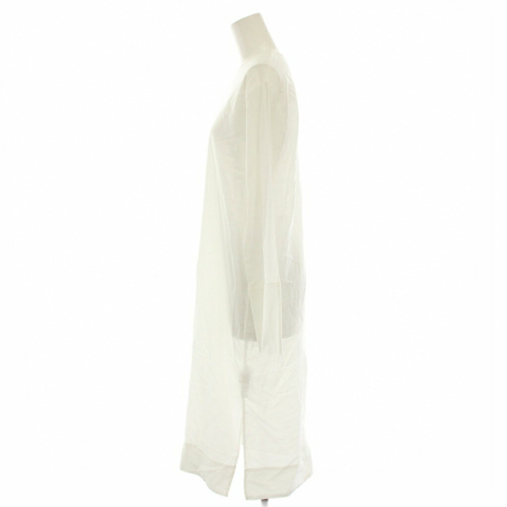 【中古】ミラオーウェン Mila Owen 22AW ワンピース ミモレ ロング 長袖 シアー F 白 ホワイト 09WFT224213 /HN レディース 【ベクトル 古着】 251009