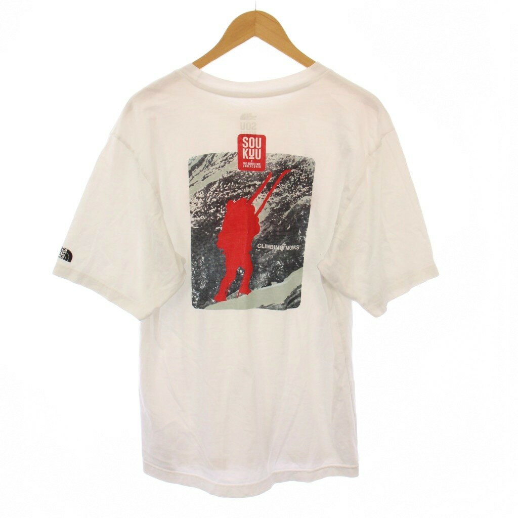 ザノースフェイス THE NORTH FACE UNDERCOVER SOUKUU GRAPHIC SS T-SHIRT グラフィックショートスリーブTシャツ 半袖 クルーネック ロゴ プリント ストレッチ S 白 ホワイト NS2C3801 /BB メンズ  251008