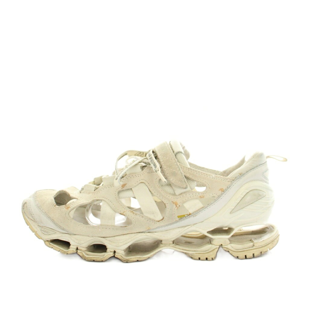【中古】ミズノ MIZUNO ビューティフルピープル beautiful people ウェーブプロフェシーLS WAVE PROPHECY LS スニーカー サンダル スエード US9 白 ホワイト D1GG215904 /YT メンズ 【ベクトル 古着】 250930