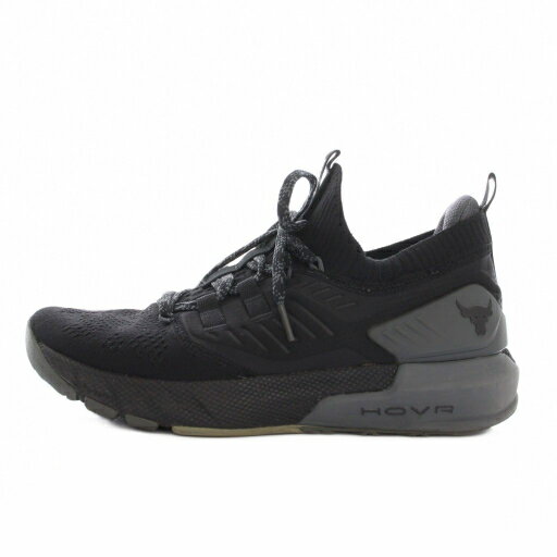 【中古】アンダーアーマー UNDER ARMOUR Project Rock 3 プロジェクトロック3 スニーカー トレーニングシューズ US9 黒 ブラック 30230..