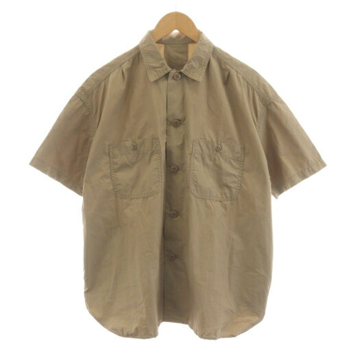 【中古】ビームスボーイ BEAMS BOY コットンタイプライターワークシャツ 半袖 ベージュ 13-01-0533-652 /RR レディース 【ベクトル 古着】 251015