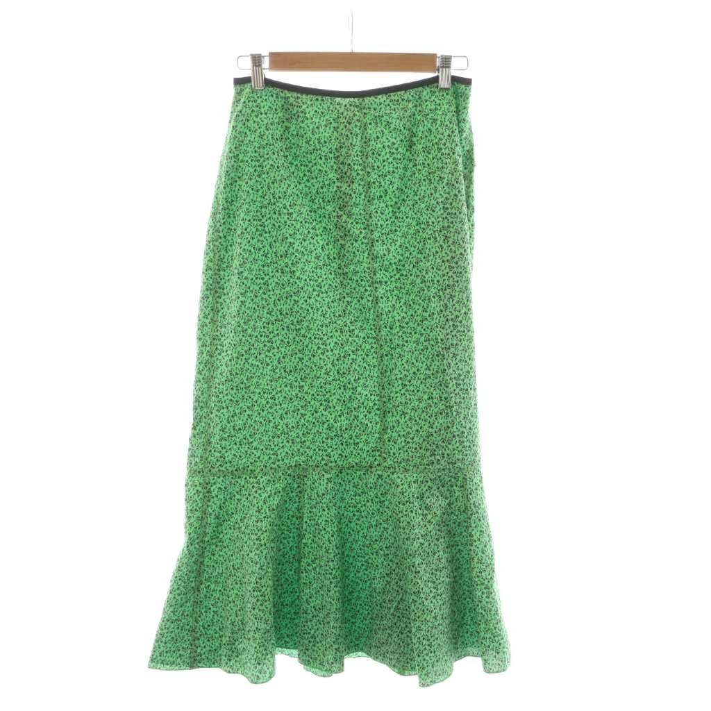 【中古】イエナ IENA ピケフラワースカート マーメイドスカート ロング フレア 38 緑 グリーン 総柄 22060900291020 /RR レディース 【ベクトル 古着】 251105(4)